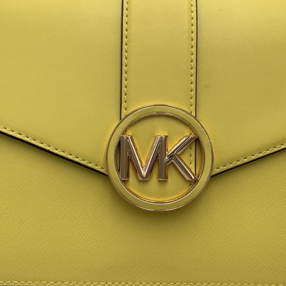 Michael Kors Carmen Medium Convertible Shoulder Bag Crossbody SUNSHINE Leather - Picture 15 of 16